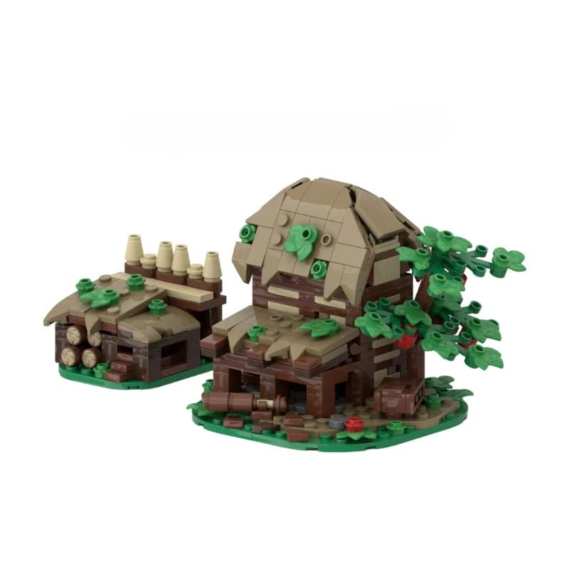 Blocs de construction MOC Château Médiéval : Pièces d'extension complémentaires pour Diorama de Bureau DIY