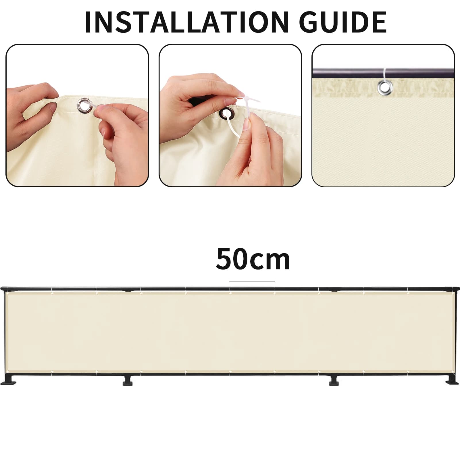 Écran d'intimité pour balcon 3/5/6M