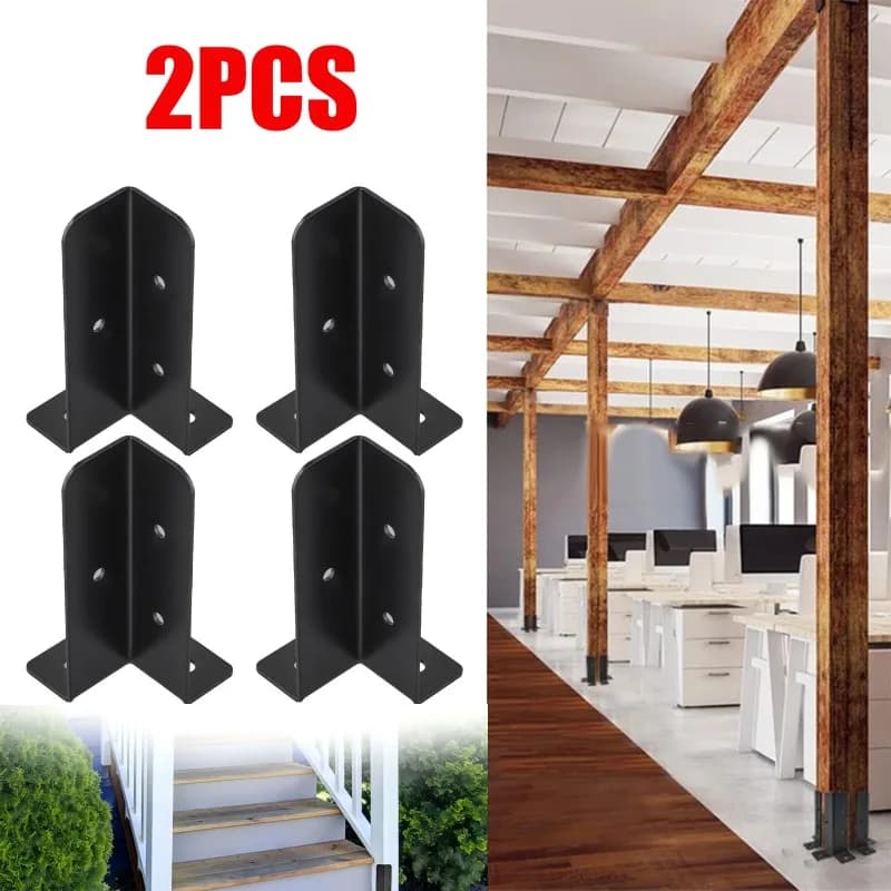Poteau de clôture en bois 4 pièces/ensemble
