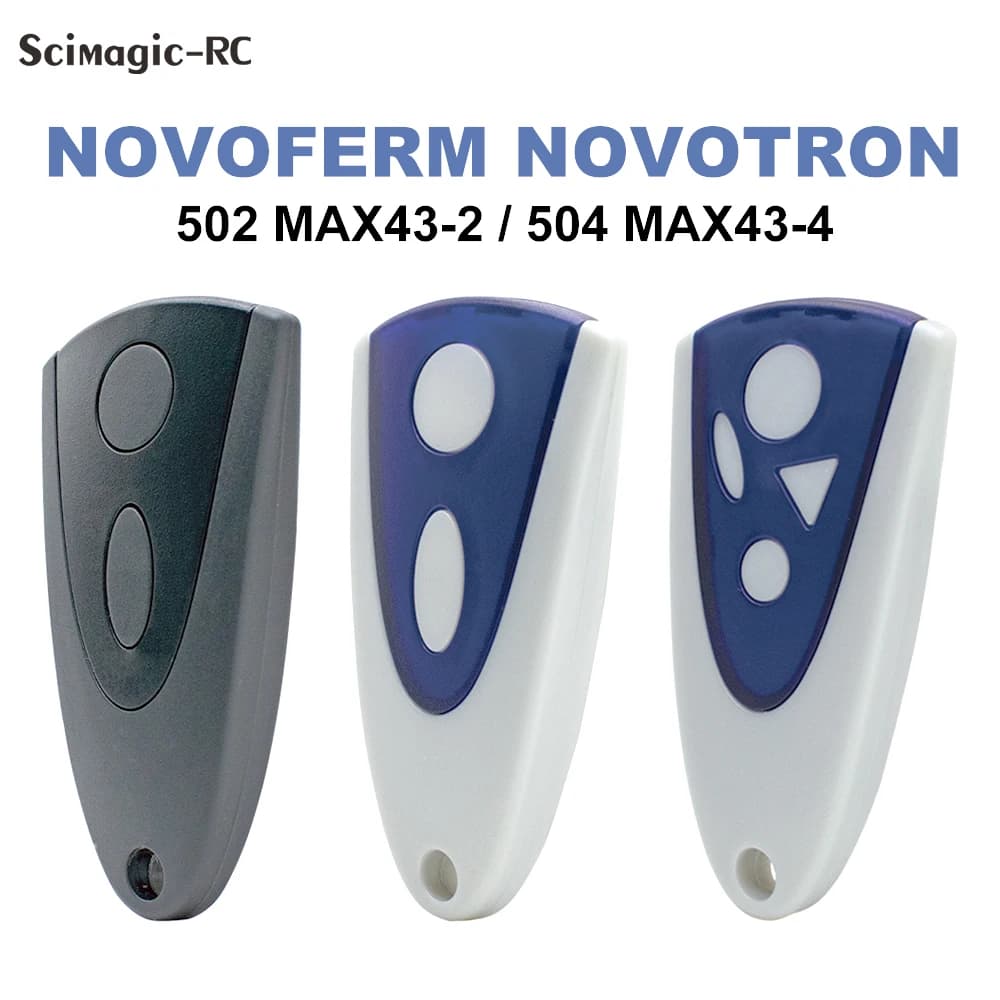 NOVOFERM NOVOTRON télécommande de Garage 433MHz pour 502 MAX43-2 504 MAX43-4 512 MIX43-2 MTR43-2 MCHS43-2 MNHS433-02/04 contrôleur