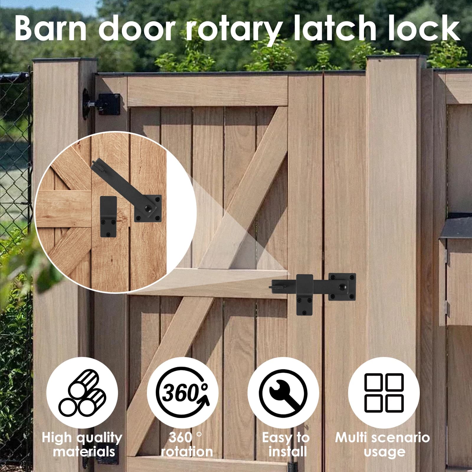 Serrure de porte rabattable réglable