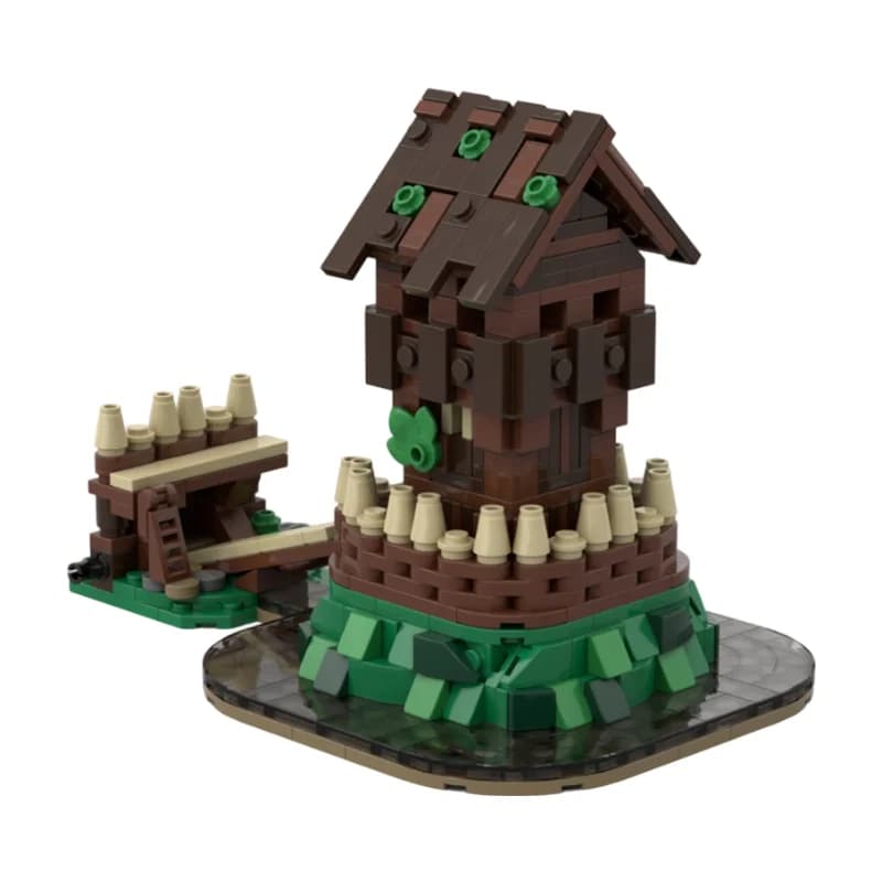 Blocs de construction MOC Château Médiéval : Pièces d'extension complémentaires pour Diorama de Bureau DIY