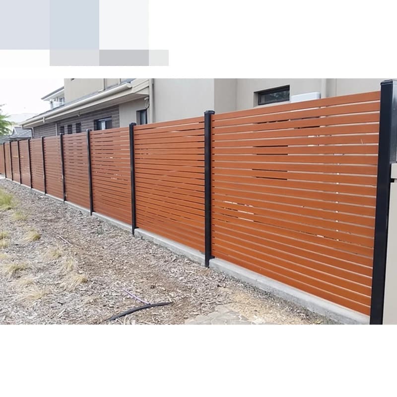 Clôture extérieure en aluminium de confidentialité horizontale d'écran de jardin en métal de 8 pieds de haut