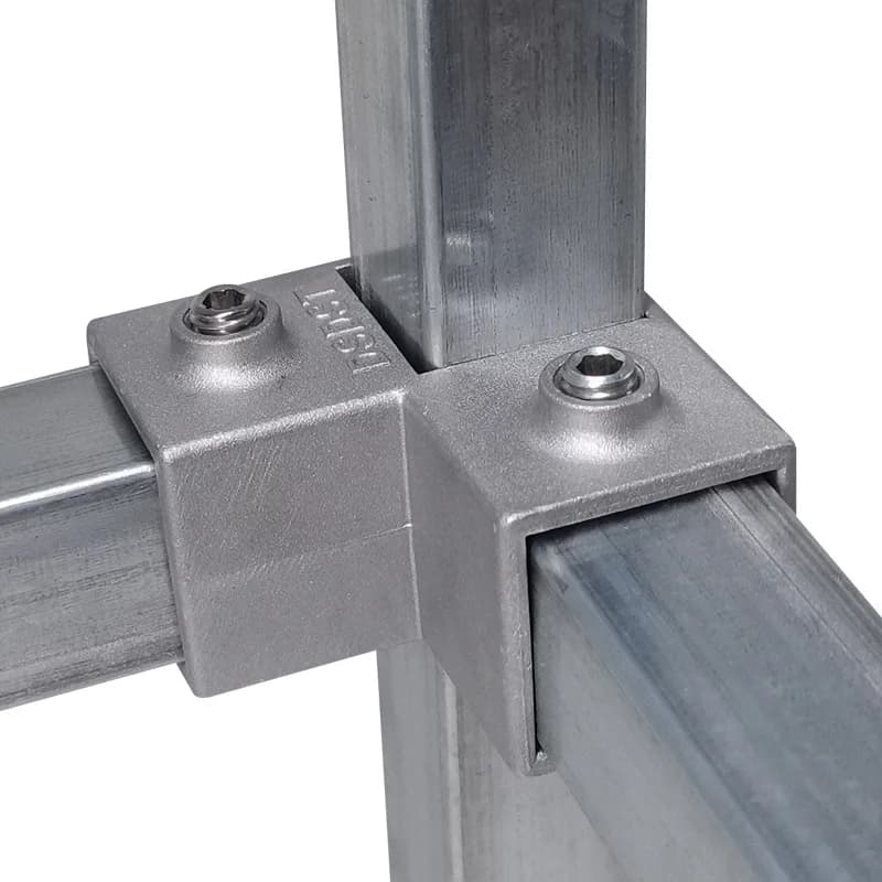 Pièce de raccordement de tube carré en alliage d'aluminium