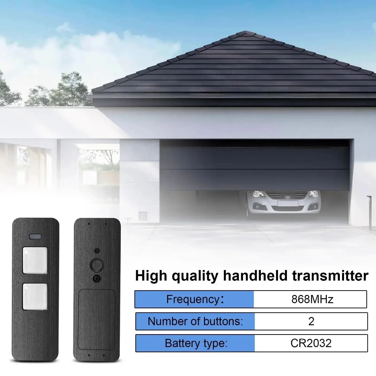 Ouvre-porte de Garage 2 pièces SOMMER Pearl 4018V000 4/4015862001900/S10019-0001 transmetteur manuel télécommandé