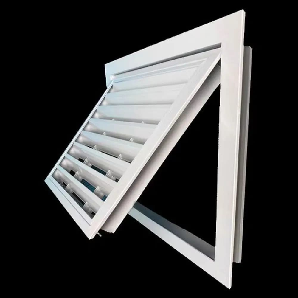Nouveau Grille de ventilation en alliage d'aluminium blanc avec maille Gable Vent carré retour Air Grill maisons