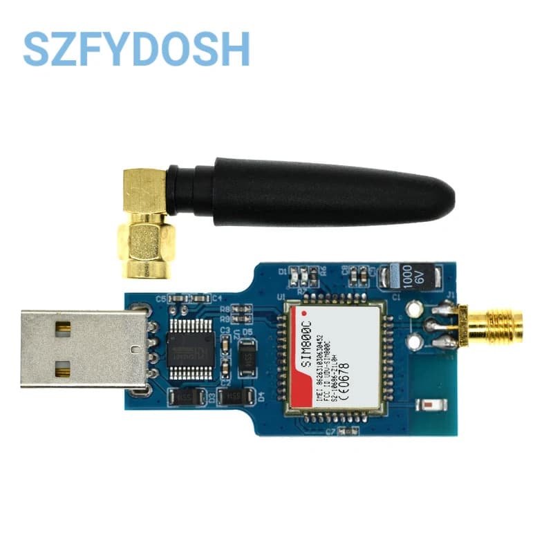 Module USB vers GSM Quad-band GSM GPRS SIM800 SIM800C pour le messagerie SMS sans fil avec antenne