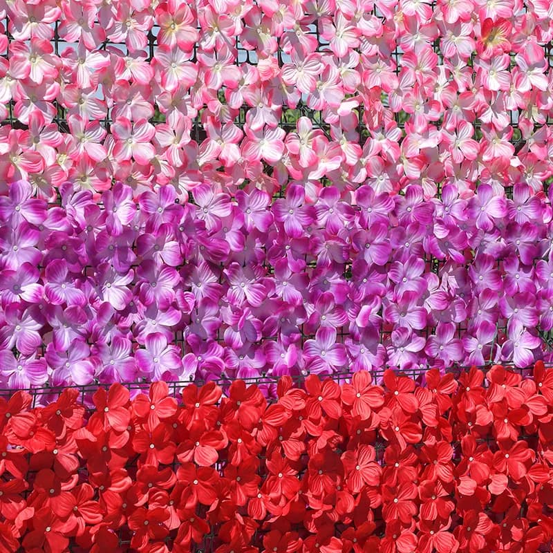 Mur de haie de fleurs artificielles