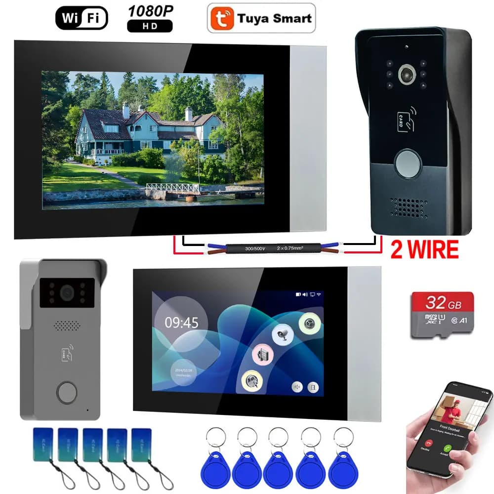 Interphone vidéo 2 fils