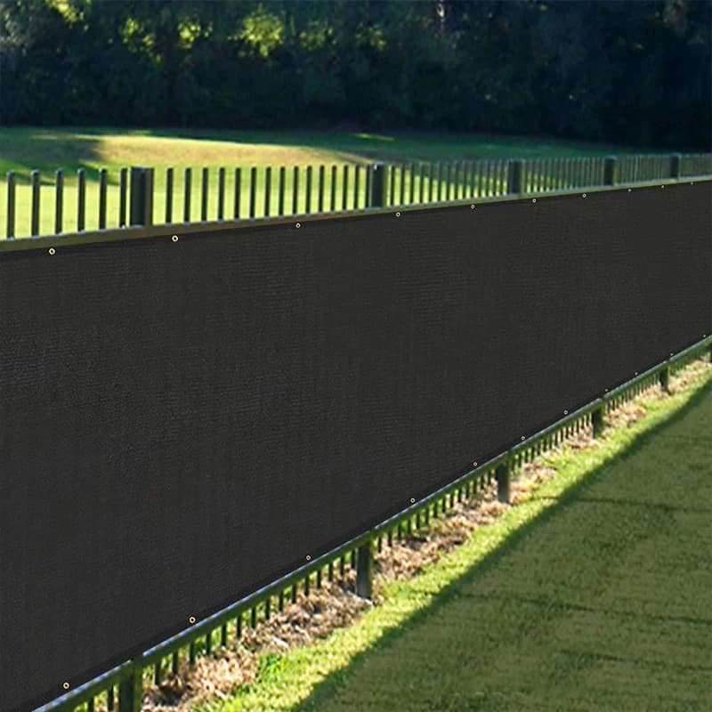Clôture d'écran de confidentialité de balcon en HDPE noir