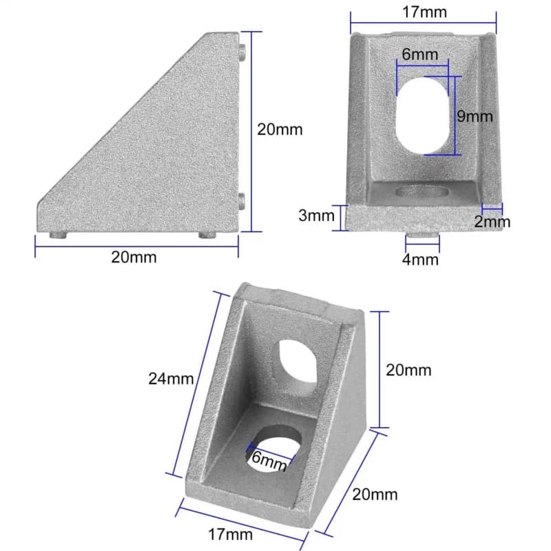 Support d'invite d'angle d'extrusion d'aluminium