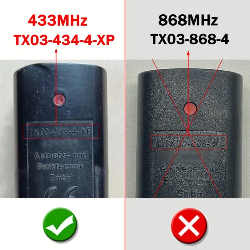 SOMMER TX03-434-4-XP Télécommande de portail 434