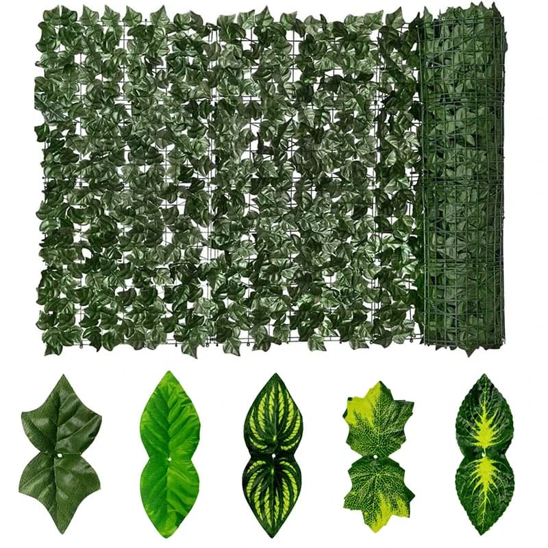 Clôture à feuilles de lierre 50 × 500cm