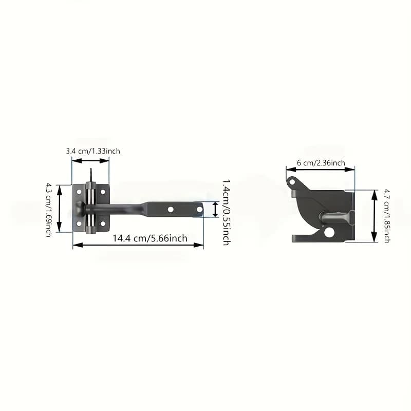 Loquet de porte autobloquant robuste