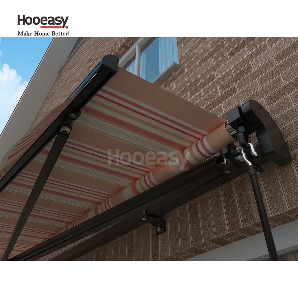 Auvent rétractable, cadre en aluminium, toile PU, stores de fenêtre extérieurs, auvent imperméable, auvent motorisé pour la maison