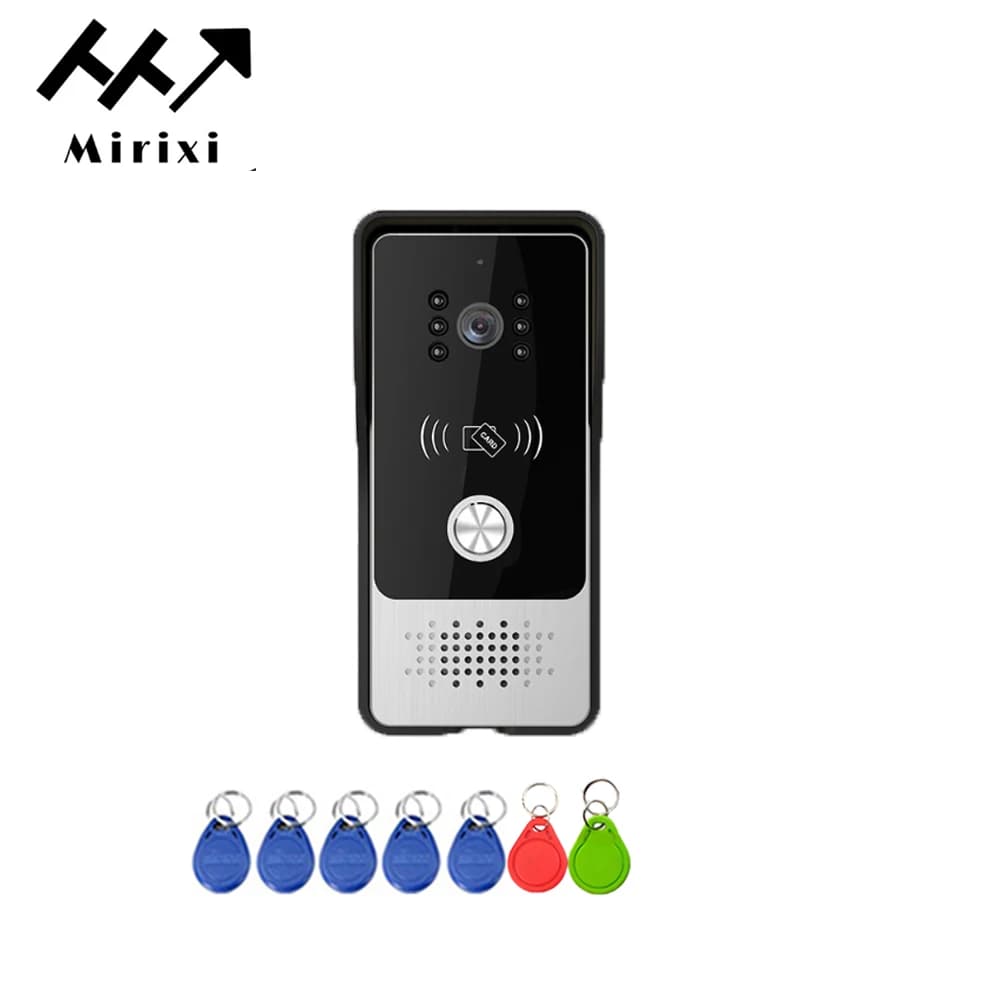 Mirixi 7 pouces système d'interphone vidéo RFID sonnette avec caméra déverrouiller parler Vision nocturne HD pour Villa appartement
