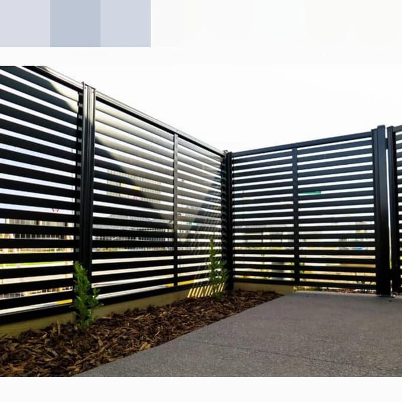 Clôture extérieure en aluminium de confidentialité horizontale d'écran de jardin en métal de 8 pieds de haut