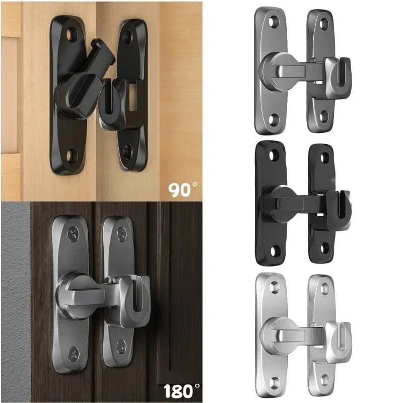 Serrure de porte à bascule 90/180 degrés