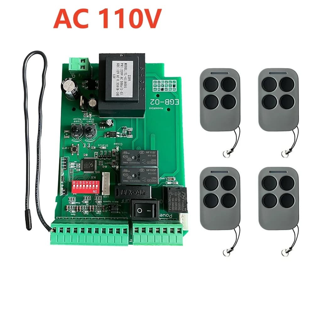 Panneau de commande de carte PCB de moteur de porte coulissante automatique de conception moderne AC 110V/AC 220V avec télécommande