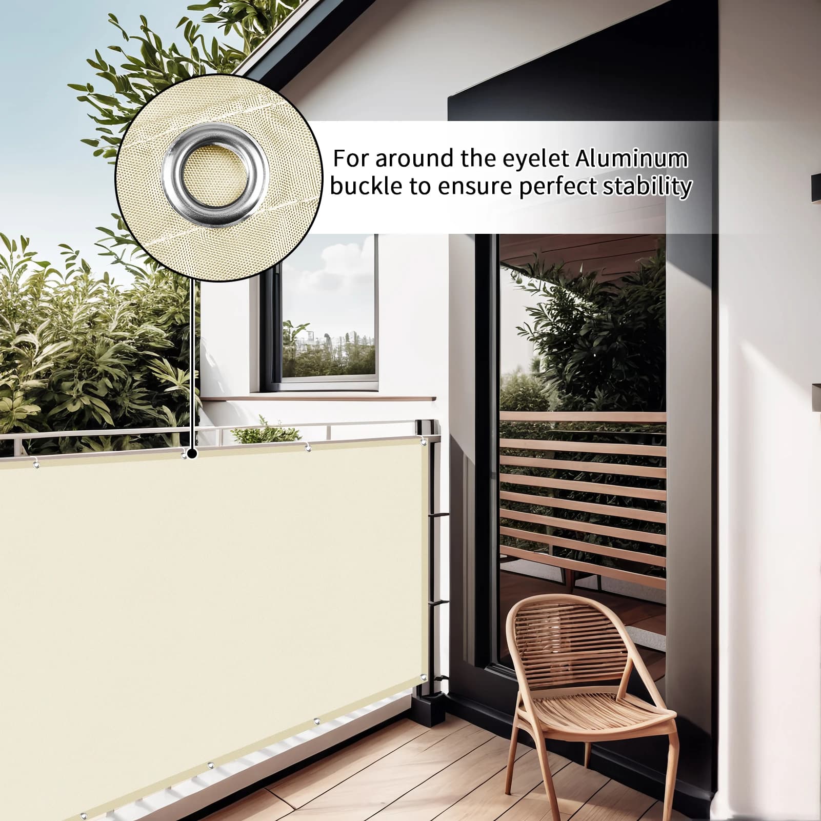 Écran d'intimité pour balcon 3/5/6M