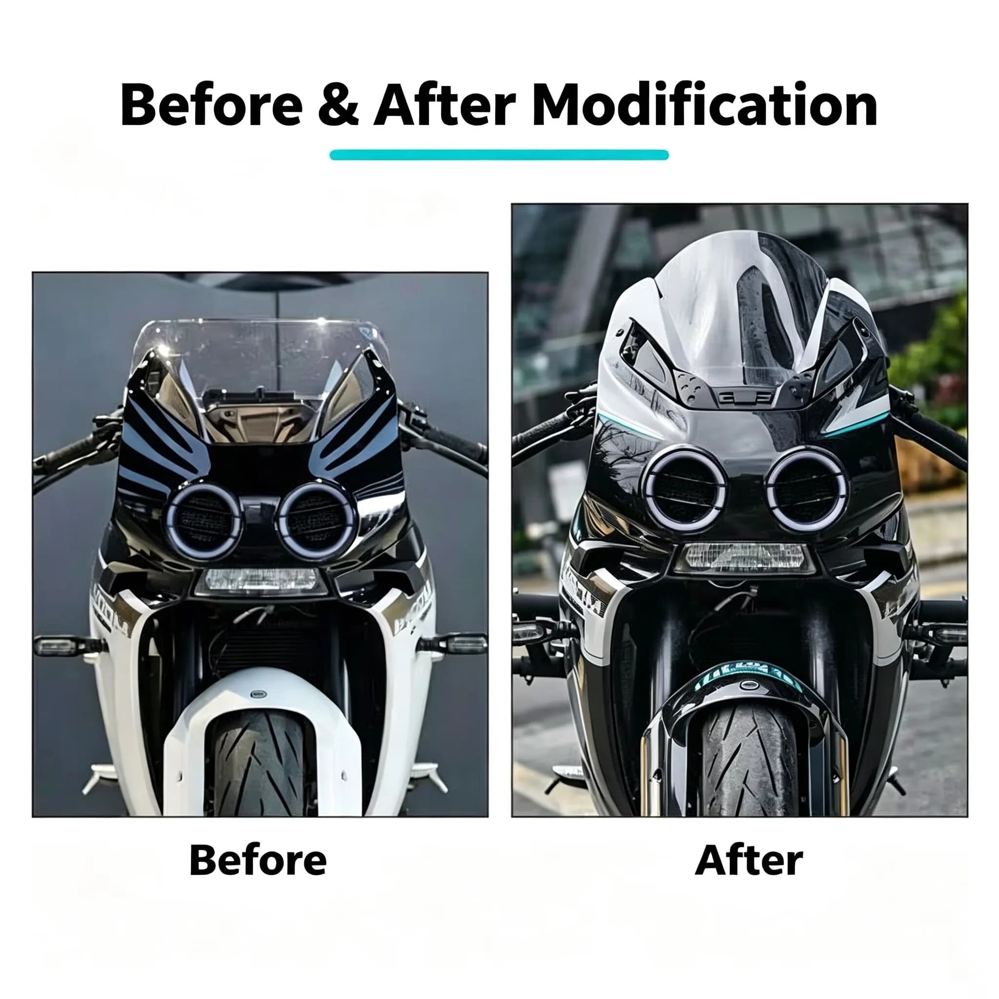 Pare-brise avant modifié pour moto, blanc, gris, noir, pour CFMOTO 500SR VOOM 500 SR