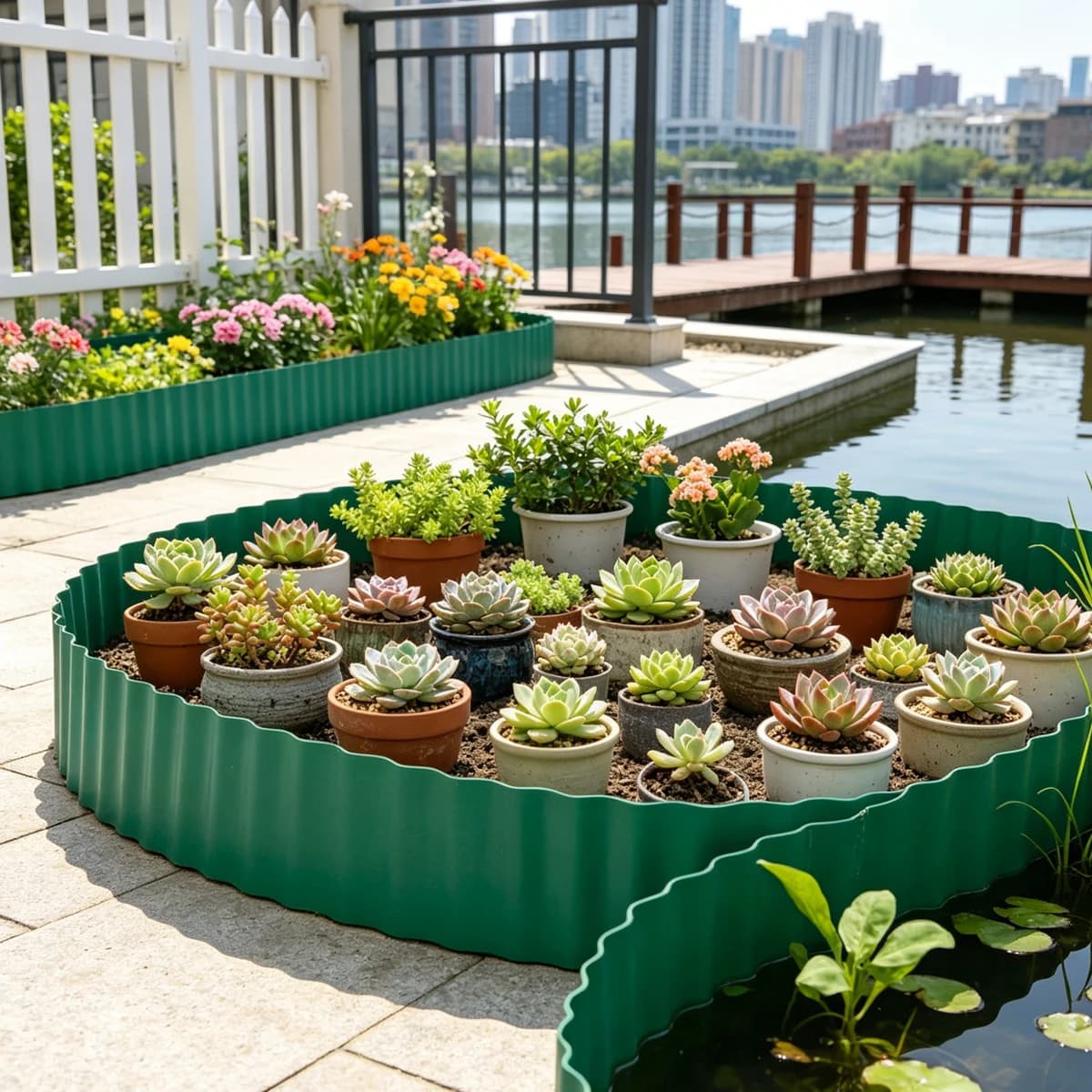 Clôture décorative en métal pour jardin