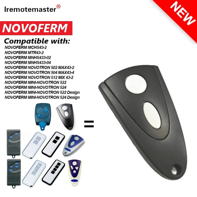 Pour NOVOFERM NOVOTRON télécommande de porte de Garage 502 MAX43-2 504 MAX43-4 512 MIX 43-2 pour MTR43-2 MCHS43-2 MNHS433-02 MNHS433-04