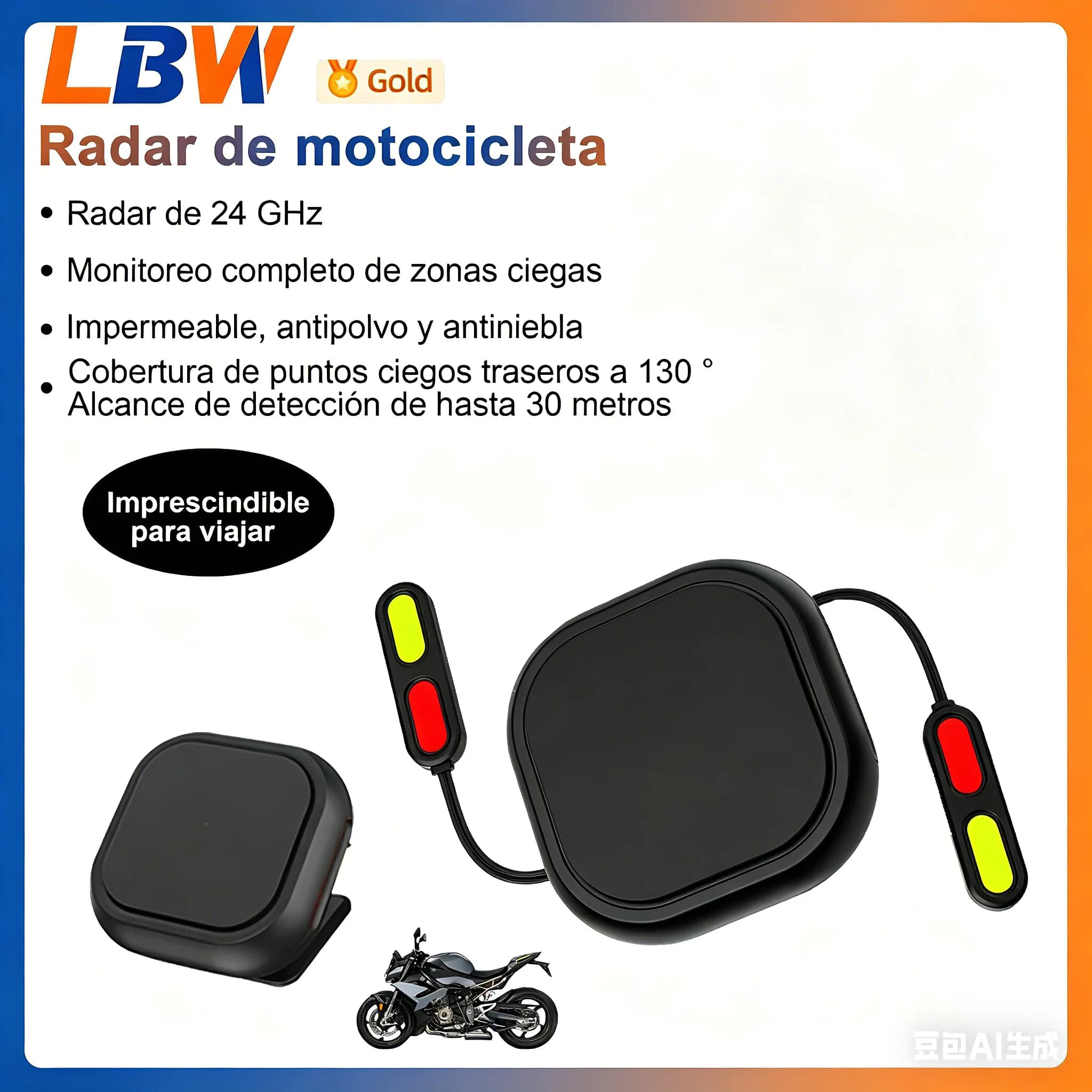 Radar de surveillance d'angle mort pour moto BSD01 24 GHz