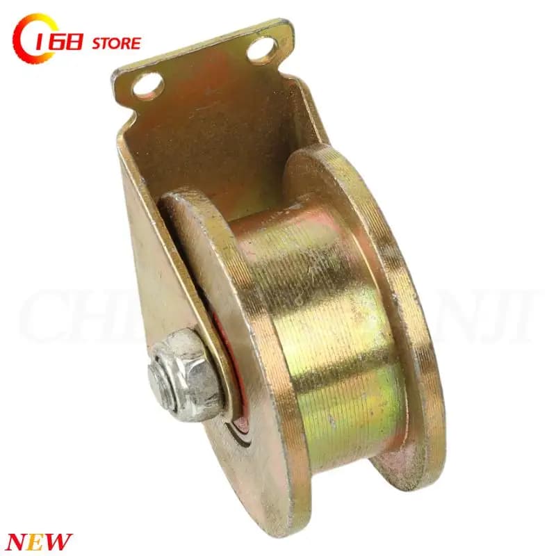 Roulette rigide robuste de 80 mm de diamètre avec roue à rainure UV de 2,5 mm et support pour clôture coulissante de patio et portail d'usine