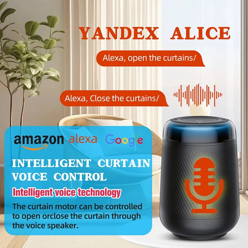 Moteur de rideau intelligent électrique Tuya Zigbee, rail motorisé pour rideau, support Yande XAlice Alexa Google Assist Smart Home