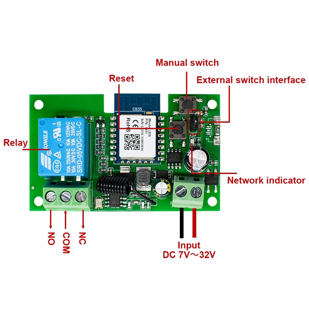 WIFI Tuya Smart Garage Gate Interrupteur de moteur d’accès à la porte électrique