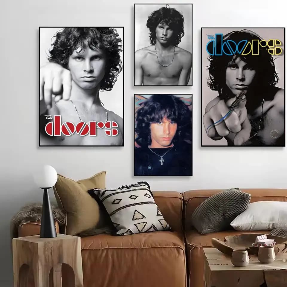 Affiche de groupe de Rock D-Doors Jim Morrison, Design artistique, décor mural Premium pour chambre à coucher, salon, maison, cadeau esthétique