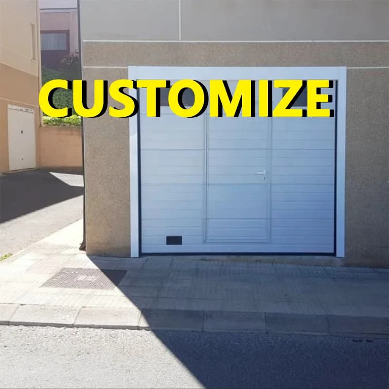Porte de garage électrique en aluminium épaisse, sur mesure, sans entretien, antirouille, durable, moderne, pour maison, avec système de levage automatique