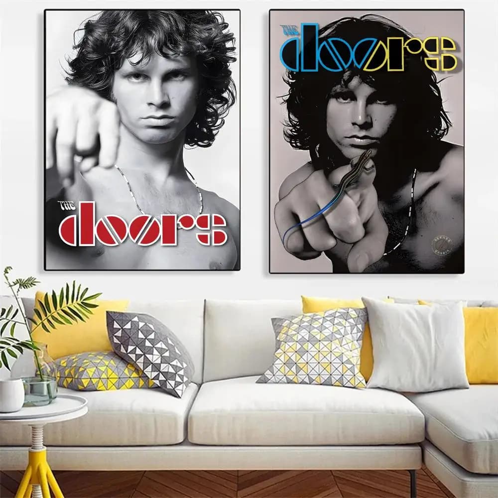 Affiche de groupe de Rock D-Doors Jim Morrison, Design artistique, décor mural Premium pour chambre à coucher, salon, maison, cadeau esthétique