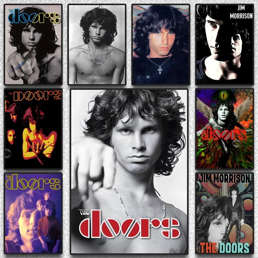 Affiche de groupe de Rock D-Doors Jim Morrison, Design artistique, décor mural Premium pour chambre à coucher, salon, maison, cadeau esthétique