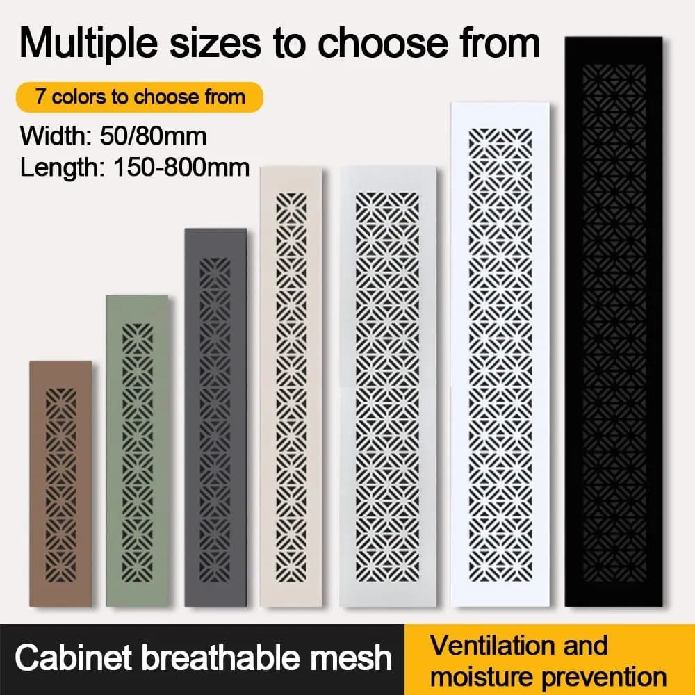 Grille de ventilation rectangulaire en alliage d'aluminium