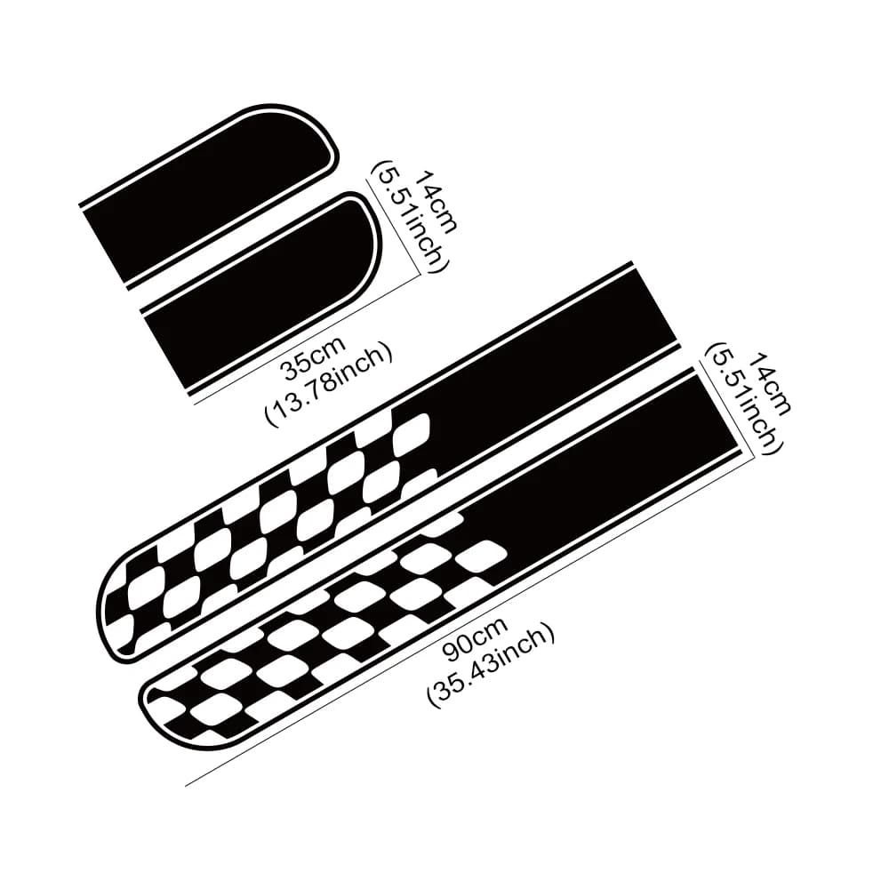 Autocollant de voiture en PVC pour Fiat 500