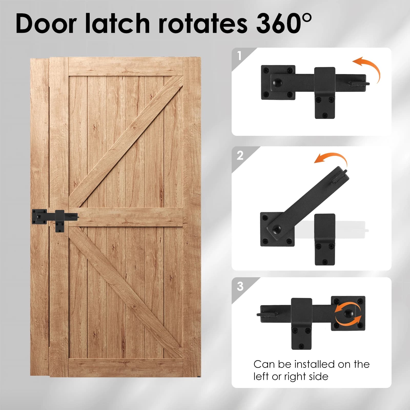 Serrure de porte rabattable réglable