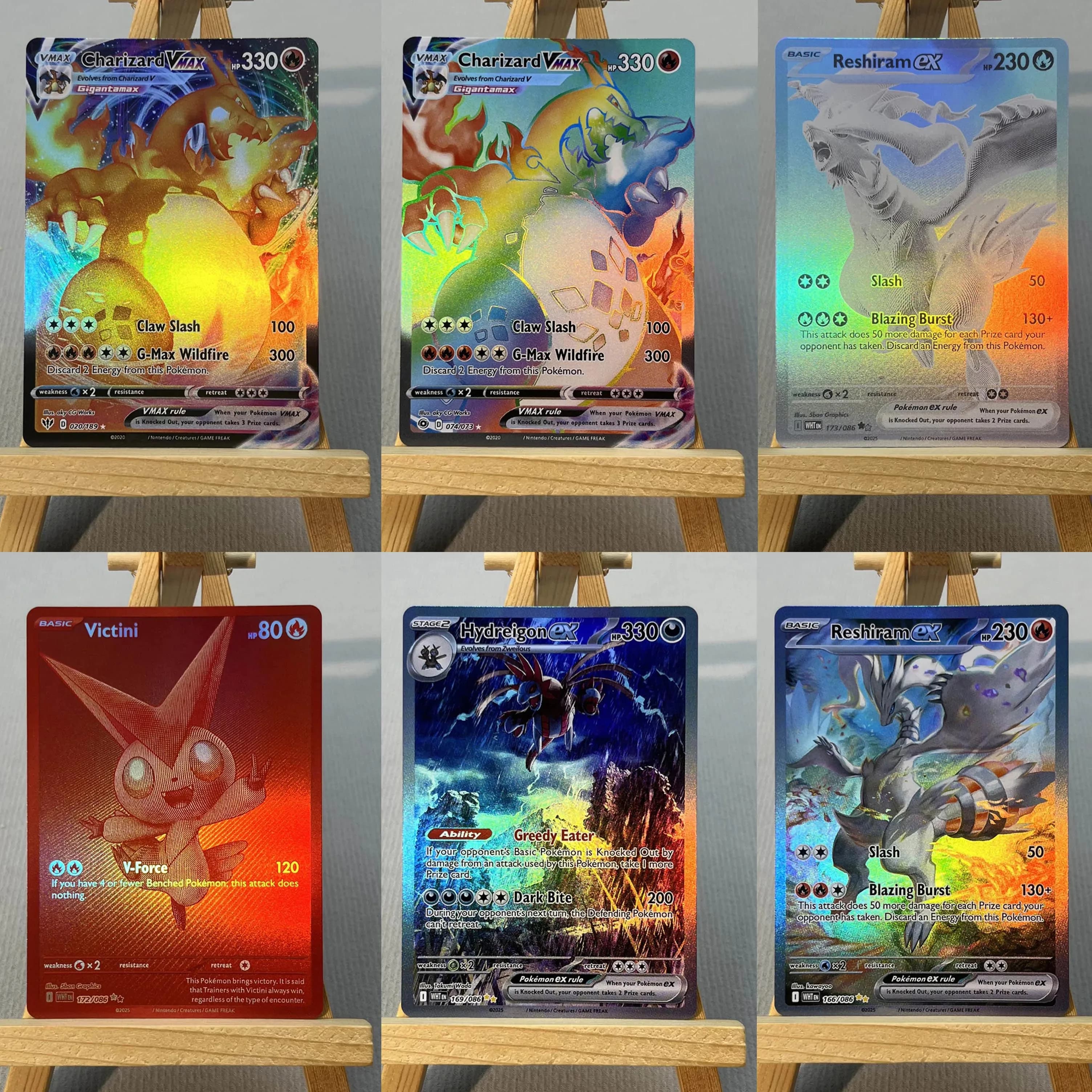 Cartes Proxy TCG WHT CPA DAA PTCG9-003 PKM Oshawott Zorua Reshiram ex Rares Collection Jouets de Combat Cadeaux pour les Loisirs et le Jeu à Domicile