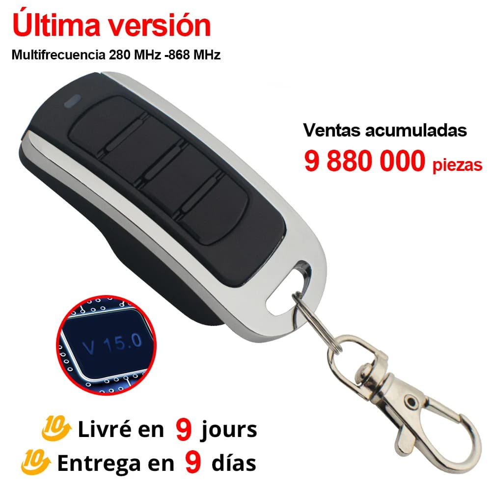 Télécommande de garage multifréquence 280 MHz-868 MHz