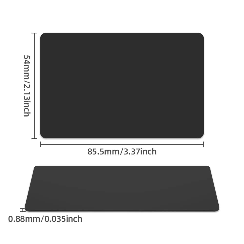 Carte noire Cuid 13.56Mhz cartes IC contrôle d'accès NFC puce intelligente Badge 0 bloc inscriptible