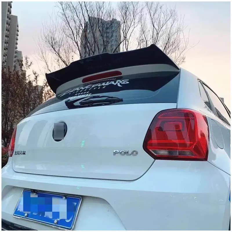 Aile arrière pour Volkswagen POLO Spomicrophone URA, arrière 2011 à 2023, 4 portes, noir, accessoires d'aileron de queue de voiture