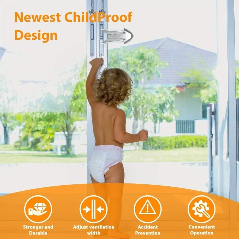 Serrure de Protection de fenêtre de porte coulissante, serrure de sécurité pour enfants, serrures coulissantes papillon, Anti-pincement de garde-robe, Protection pour enfants