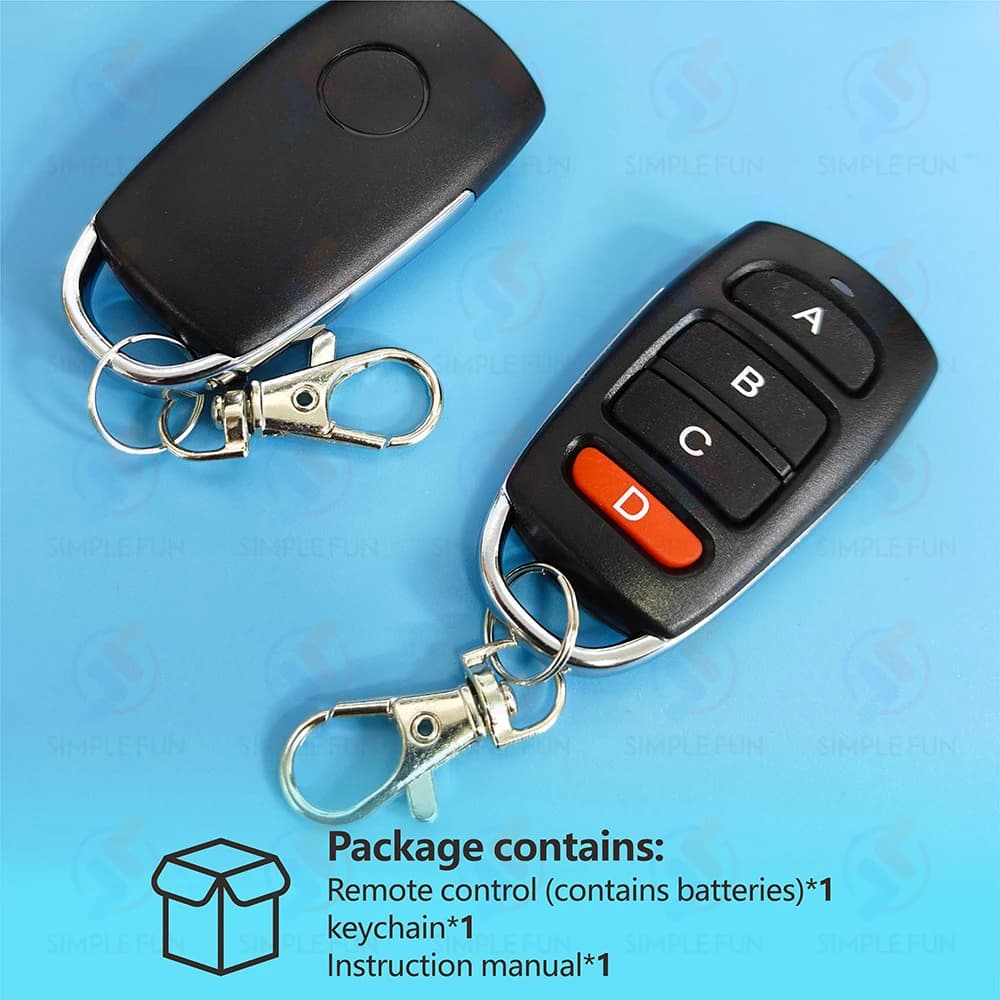 Copie télécommande 4 canaux 433MHz fonction Clone transmetteur RF duplicateur de clonage automatique pour porte de Garage chambre belle Doorhan