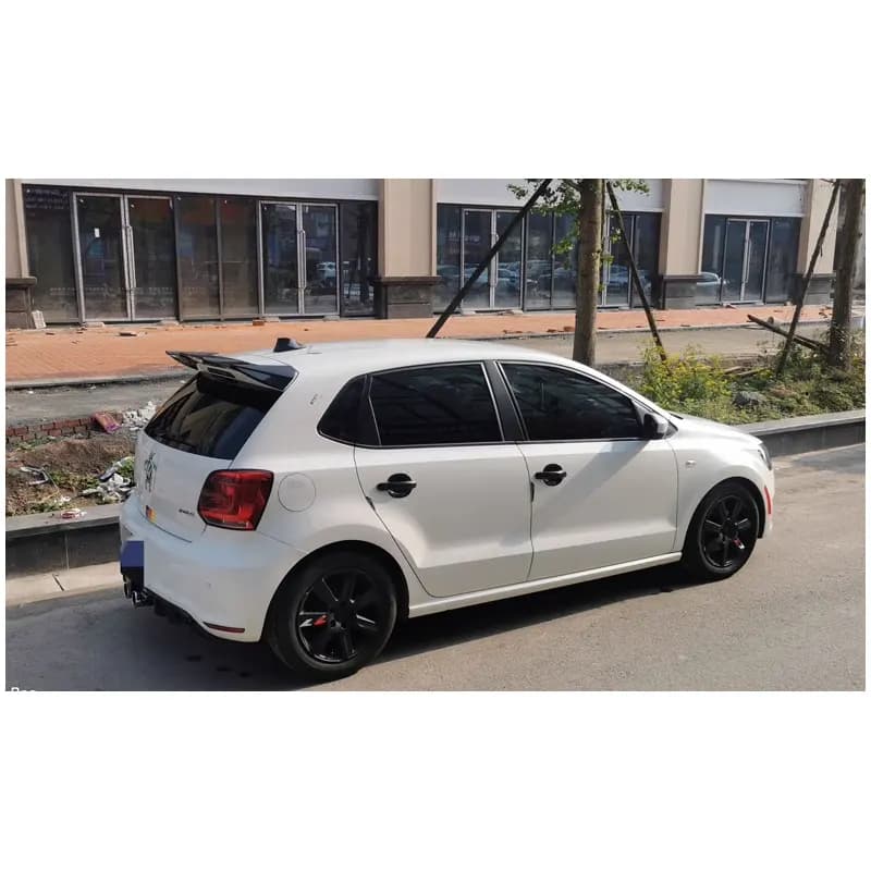 Aile arrière pour Volkswagen POLO Spomicrophone URA, arrière 2011 à 2023, 4 portes, noir, accessoires d'aileron de queue de voiture