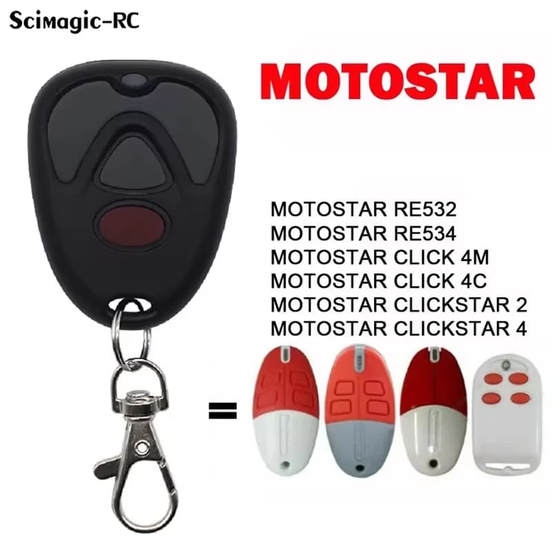 MOTOSTAR RE534 RE532 CLICKSTAR 2 4 CLICK 4M 4C Porte de Garage Télécommande 433.92MHz Code Fixe Clone Ouvre-Porte