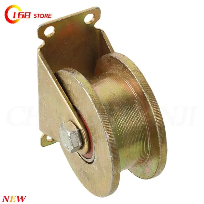 Roulette rigide robuste de 80 mm de diamètre avec roue à rainure UV de 2,5 mm et support pour clôture coulissante de patio et portail d'usine