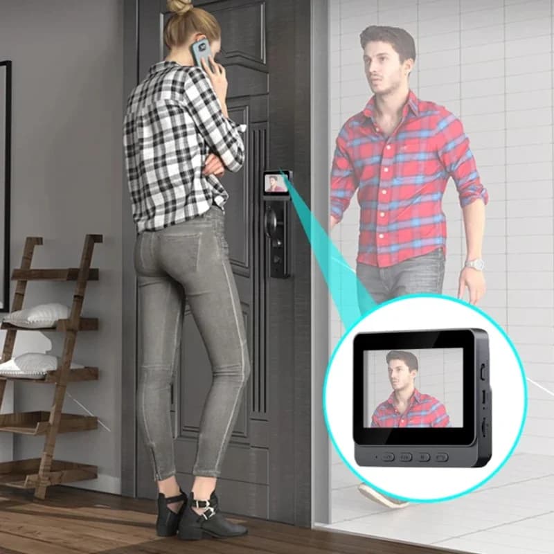 Sans fil interphone Sonnette HD Vision Nocturne 4.3in lPs écran Étanche Visuel