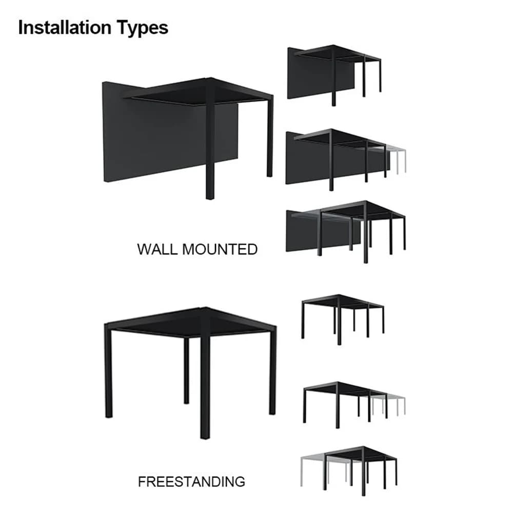 Pergola bioclimatique en aluminium