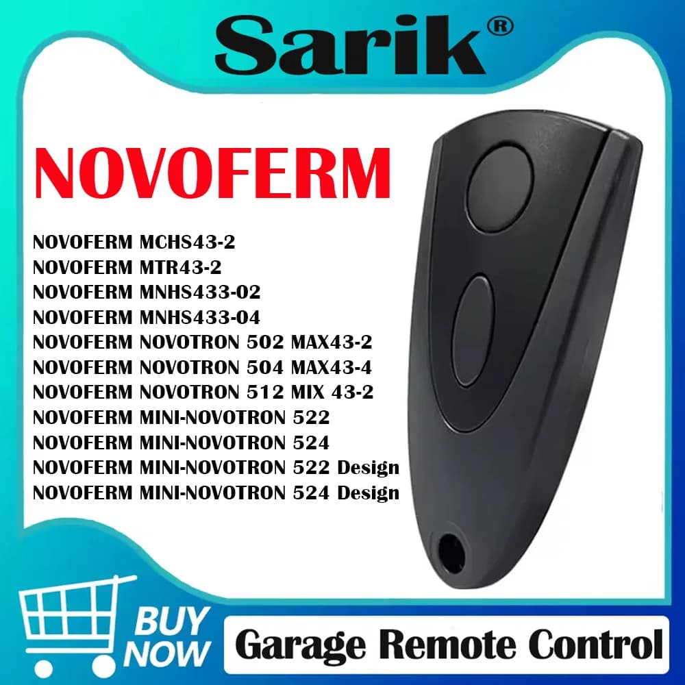 NOVOFERM télécommande de porte de Garage 433.92MHz NOVOTRON 502 MAX43-2 MINI-NOVOTRON 522